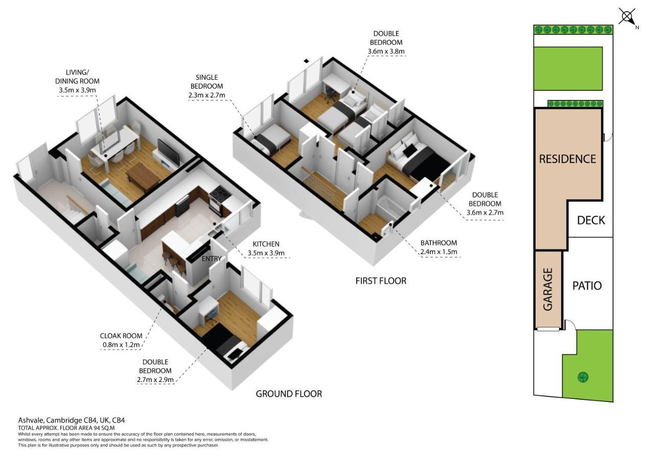 Apartemen 4 Bedroom House With Parking & Garden By Cherry Short Let's & Services *
